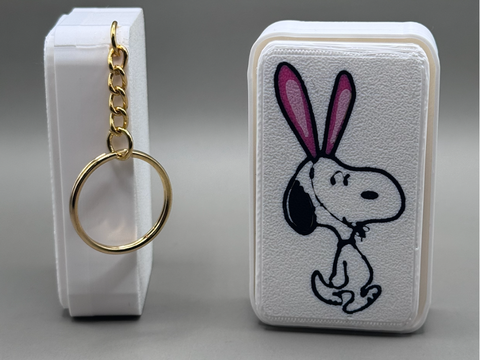 Black & white dog easter  Bunny fidget clicker