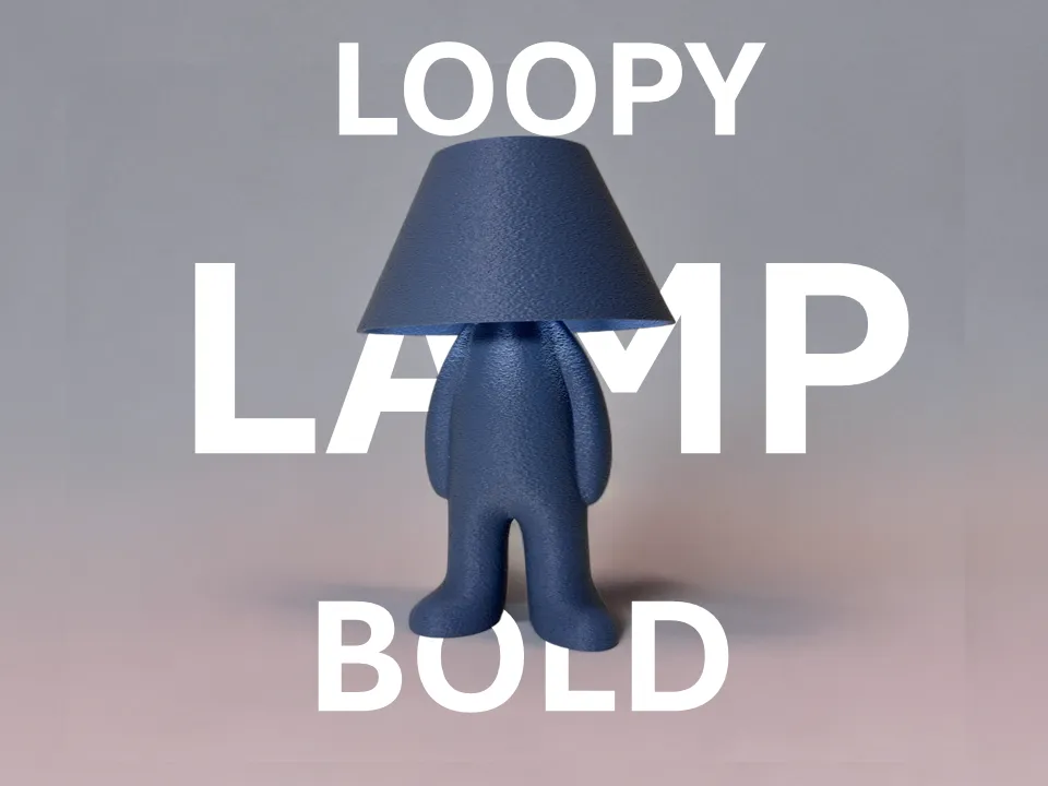 LOOPY LAMP - SHY (LED LAMP KIT - MH001 - KC007) - Free 3D Print Model ...