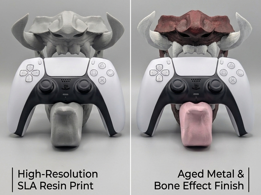 Hannya oni mask floating PS5 controller stand