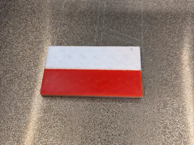 Polish flag fridge magnet