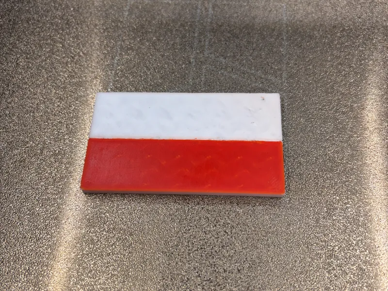 Polish flag fridge magnet