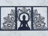 Triptyque mandala Bouddha — photo 1