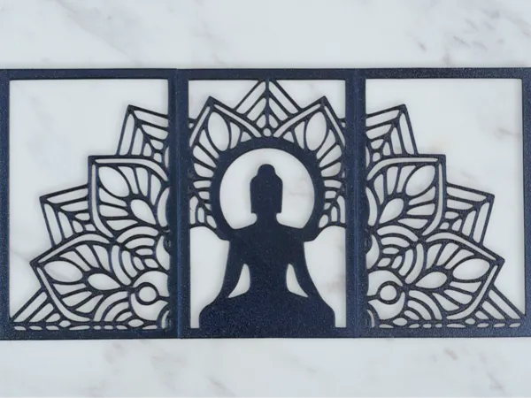 Triptyque mandala Bouddha