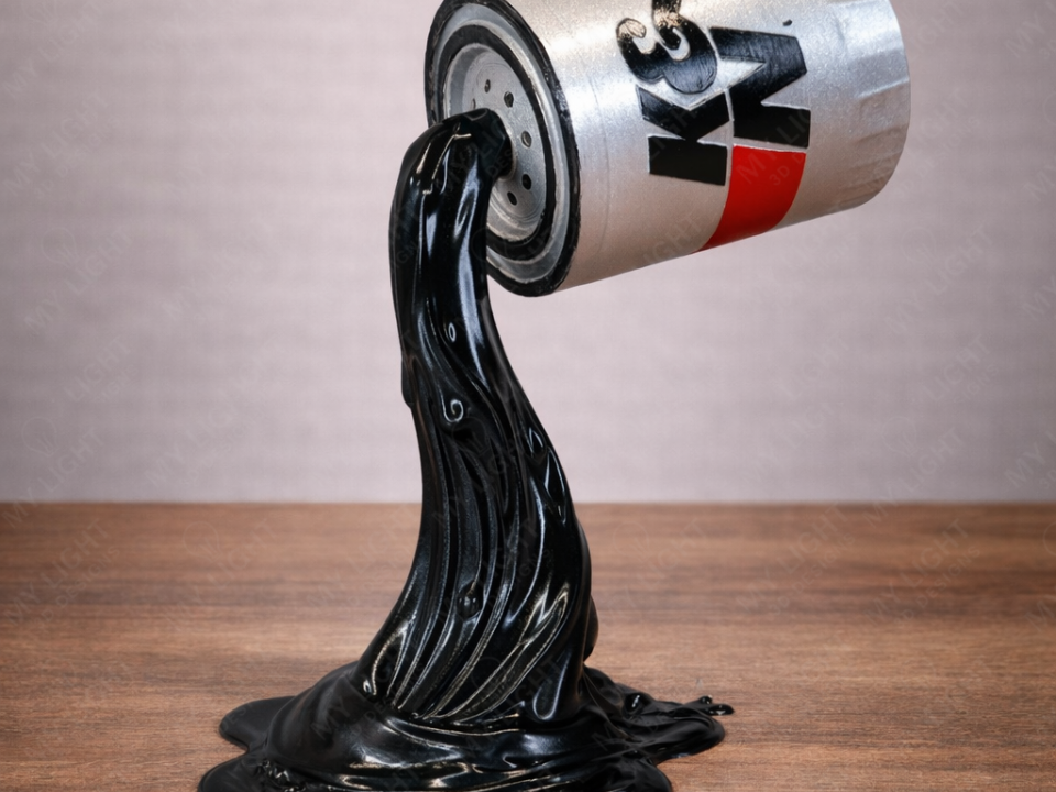 Floating Oil Filter Desk Sculpture (Car Edition)