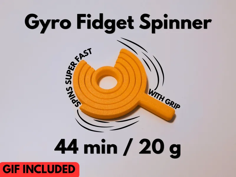 Gyro Fidget Spinner (Print in place)