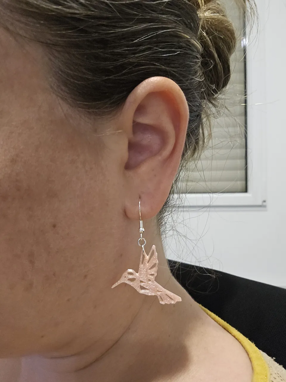 Boucles d'oreilles oiseau colibri view 4