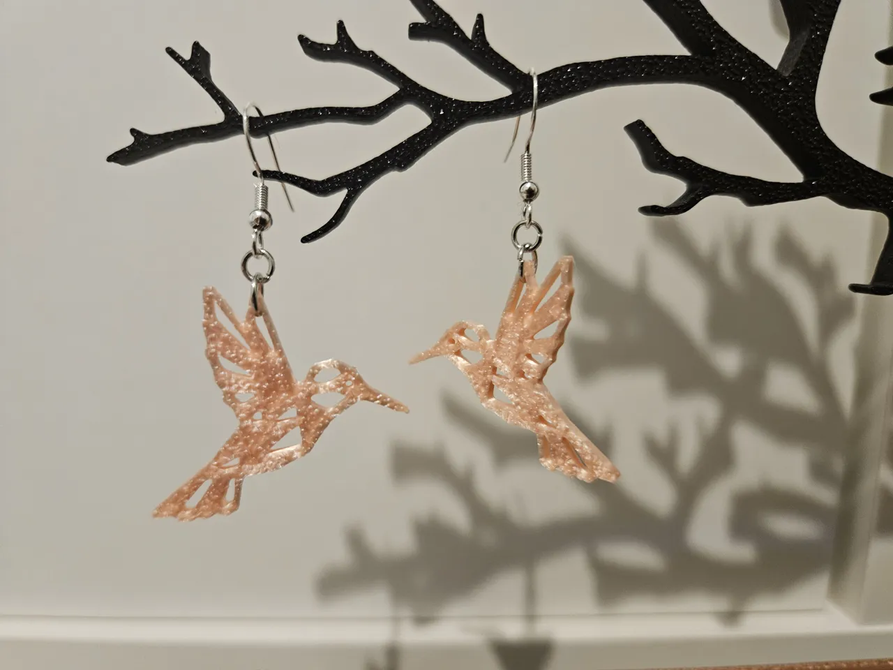 Boucles d'oreilles oiseau colibri view 2