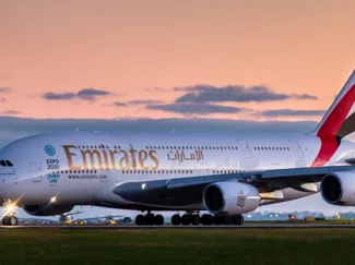 Emirates a380 plane