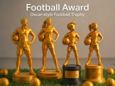 Football Statue - Oscar-Style Soccer Trophy