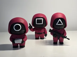 Squid Game Pink soldier Square