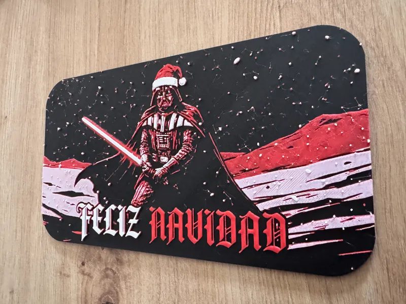Cartel Feliz Navidad Star Wars - Darth Vader
