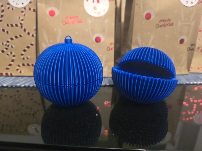 Modern Christmas Bauble with Hidden Chamber