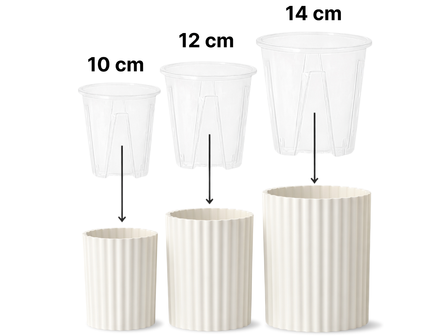 Self watering aroid plant pot cover (3 sizes)