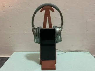 headphones stand with phone charging station