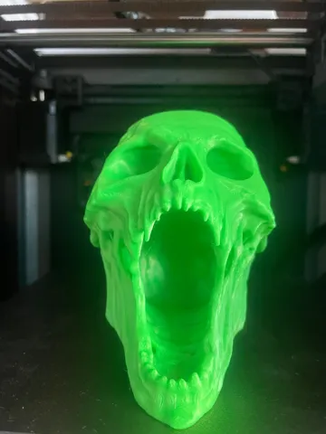 Adorno temático: Screaming Halloween Lighting Skull — vista de referencia 2
