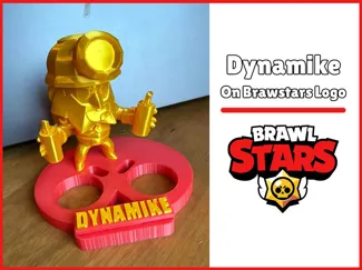 Dynamike on Brawlstars Logo with Name (NO AMS)