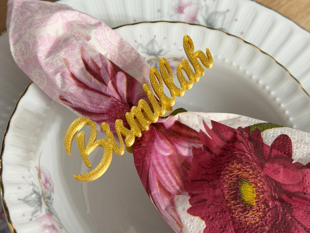 Bismillah Yüzük Peçete Tutucu / Ring Napkin Holder