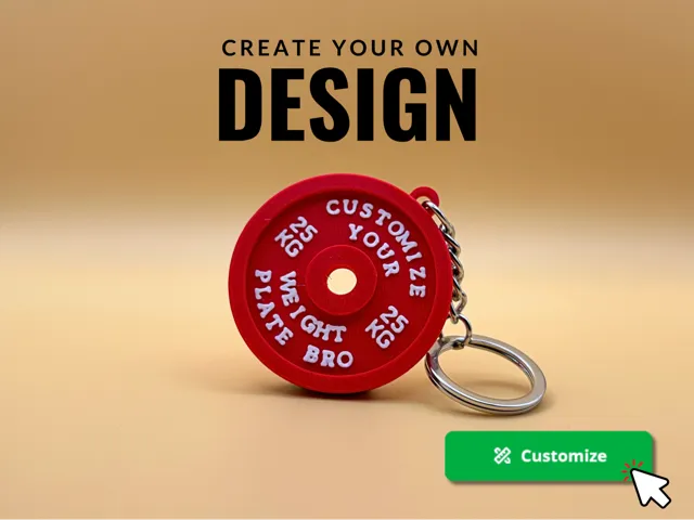 Parametric Weight Plate Keychain