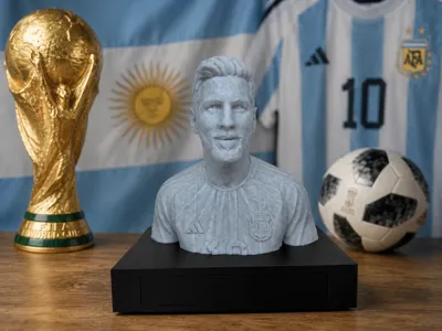 Lionel Messi Bust Figure | 3d Statue