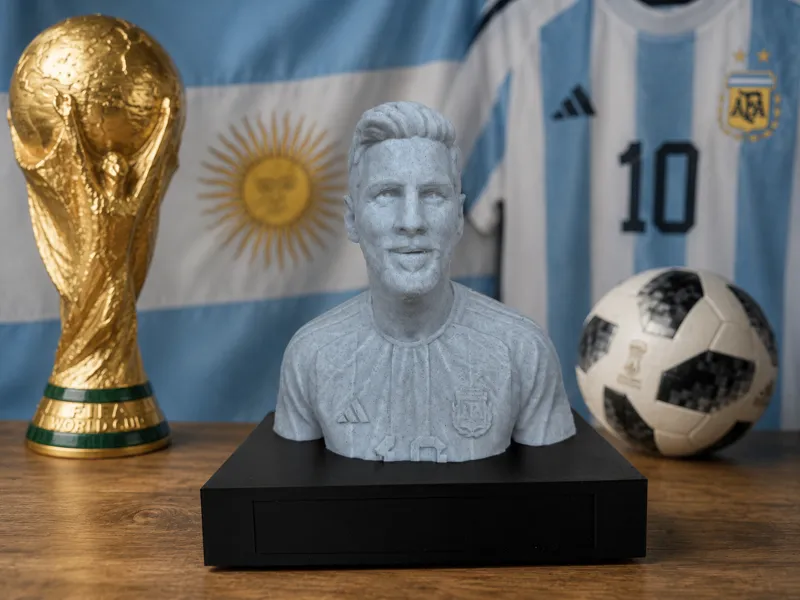 Lionel Messi Bust Figure | 3d Statue