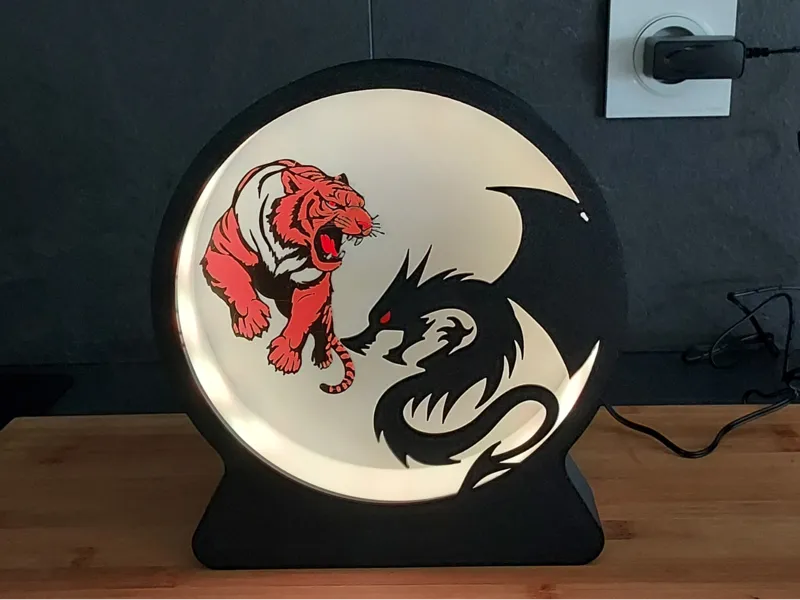 Lampe Tigre et Dragon