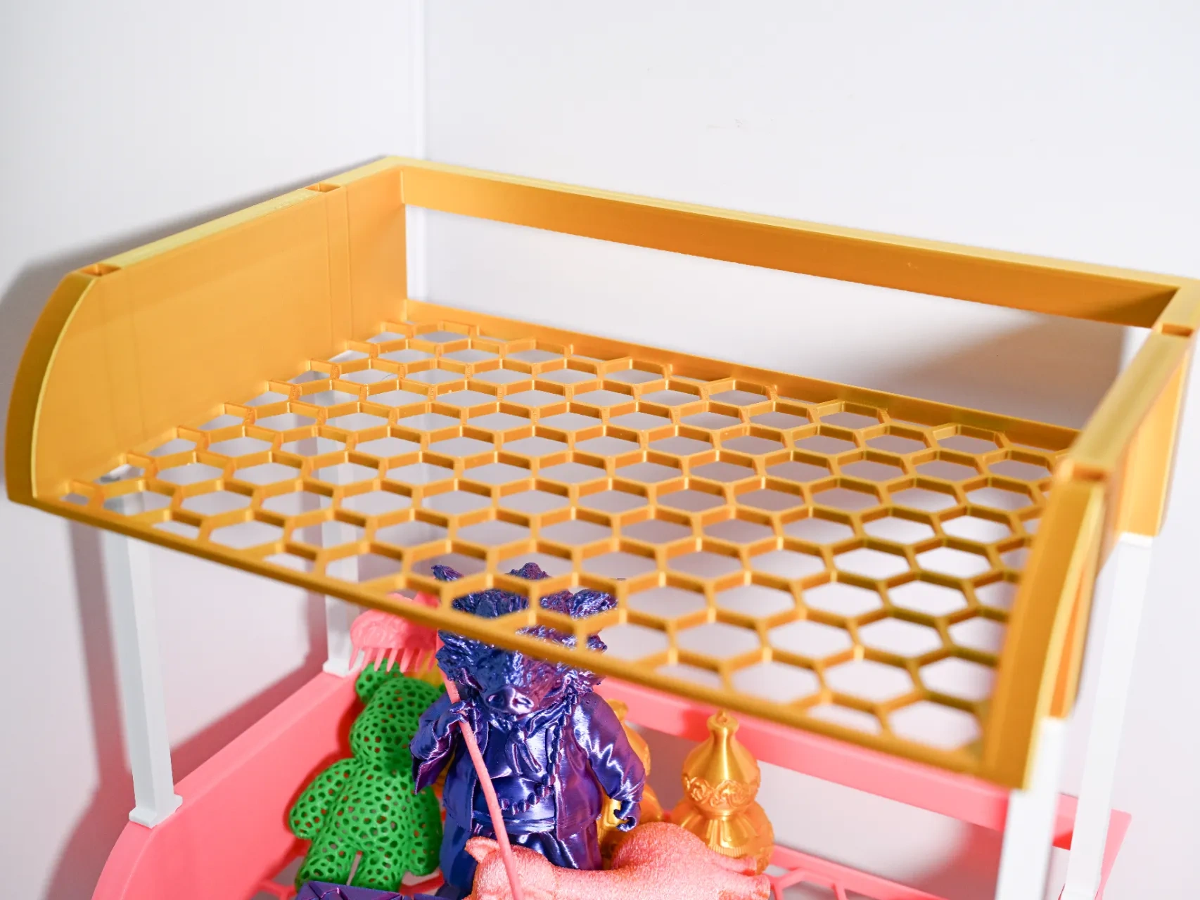 Miniatura 2 do modelo 3D 大尺寸镂空堆叠收纳盒