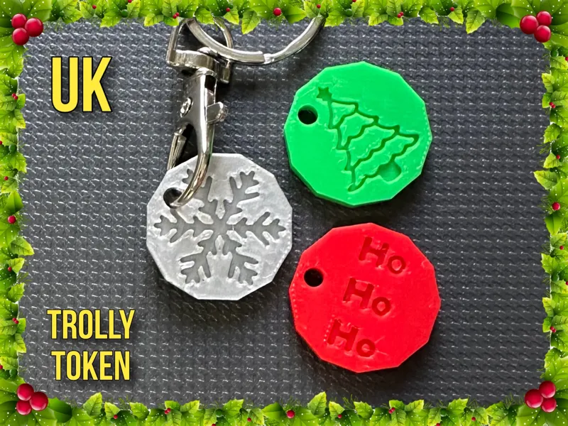 Christmas Trolley Token 3 Pack (UK)