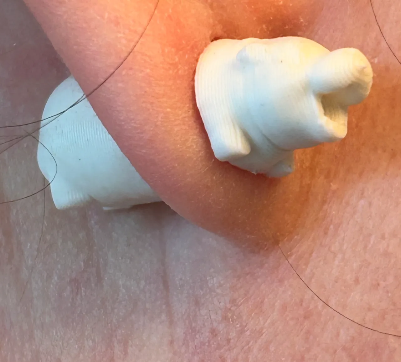 Pygmy Hippo Paintable Earrings Inspired by MooDeng view 2
