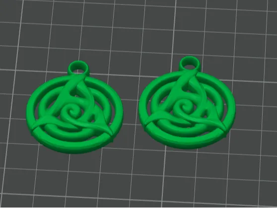 Celtic Swirl Circle Earrings