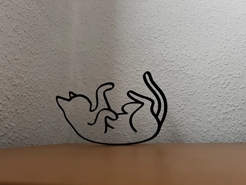 Katzensilhouette liegend