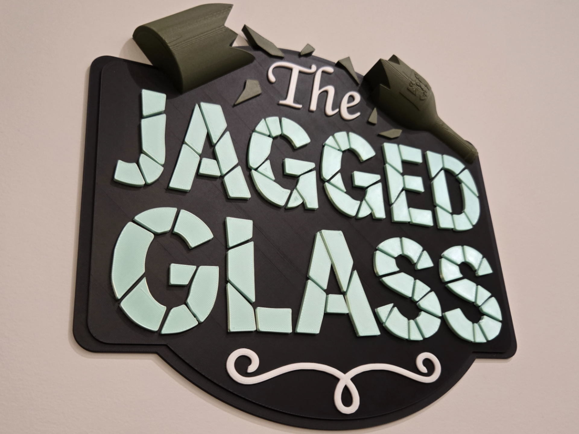 The Jagged Glass - Bar Sign