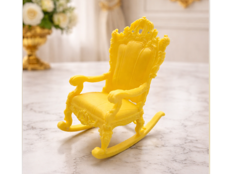 Victorian Rococo Rocking Chair–Dollhouse Miniature