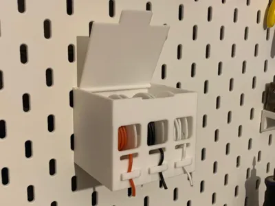 IKEA SKÅDIS Wire Spool Holder 3x with FlipOpen Lid