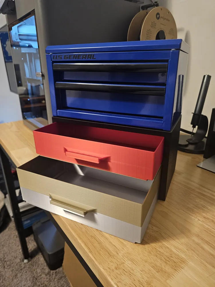 Mini Toolbox Riser with Drawer - Free 3D Print Model - MakerWorld