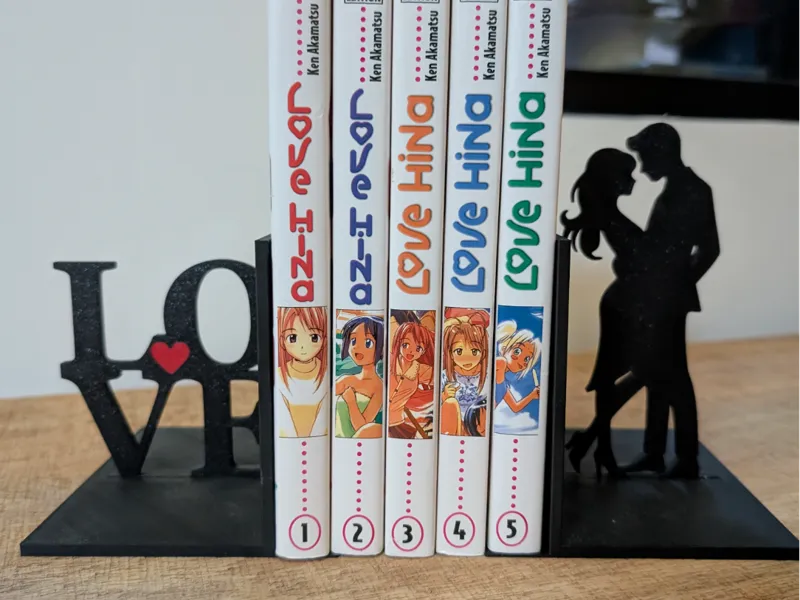 Valentines Couple and LOVE sign modular bookends