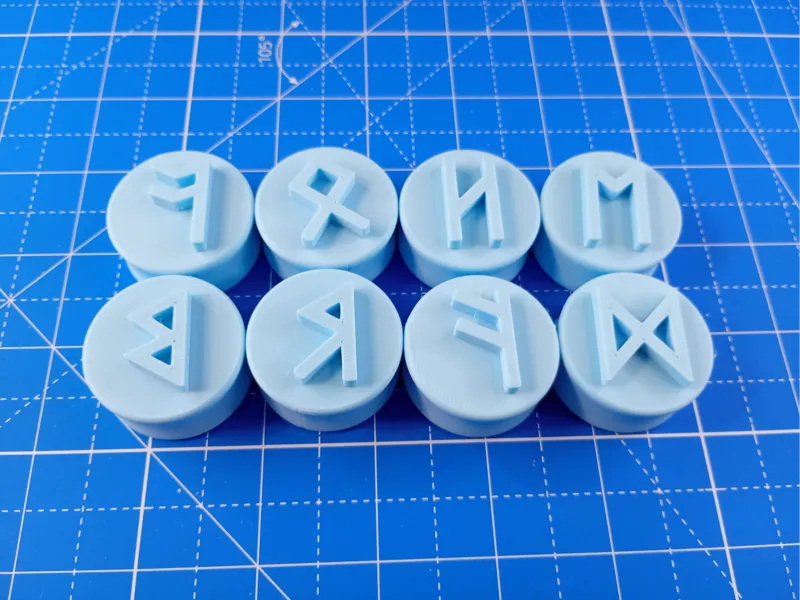 8 Runic Font Stampers 15mm