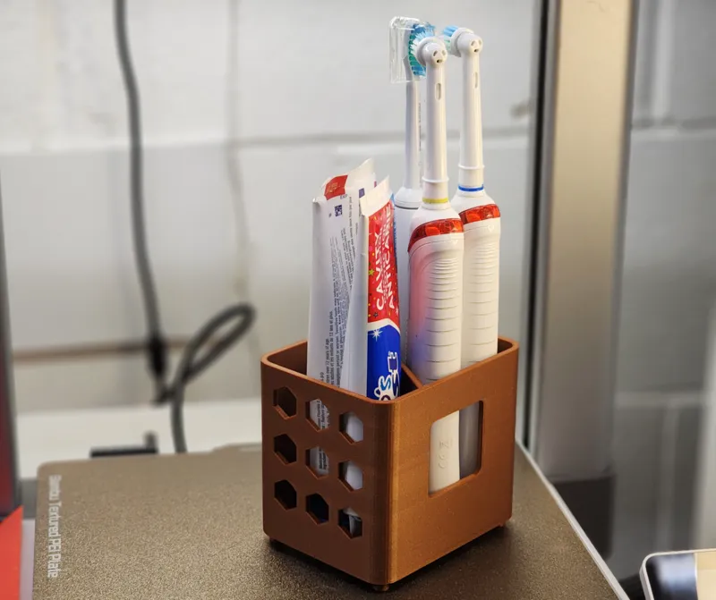 Toothbrush Holder and Bathroom Organizer