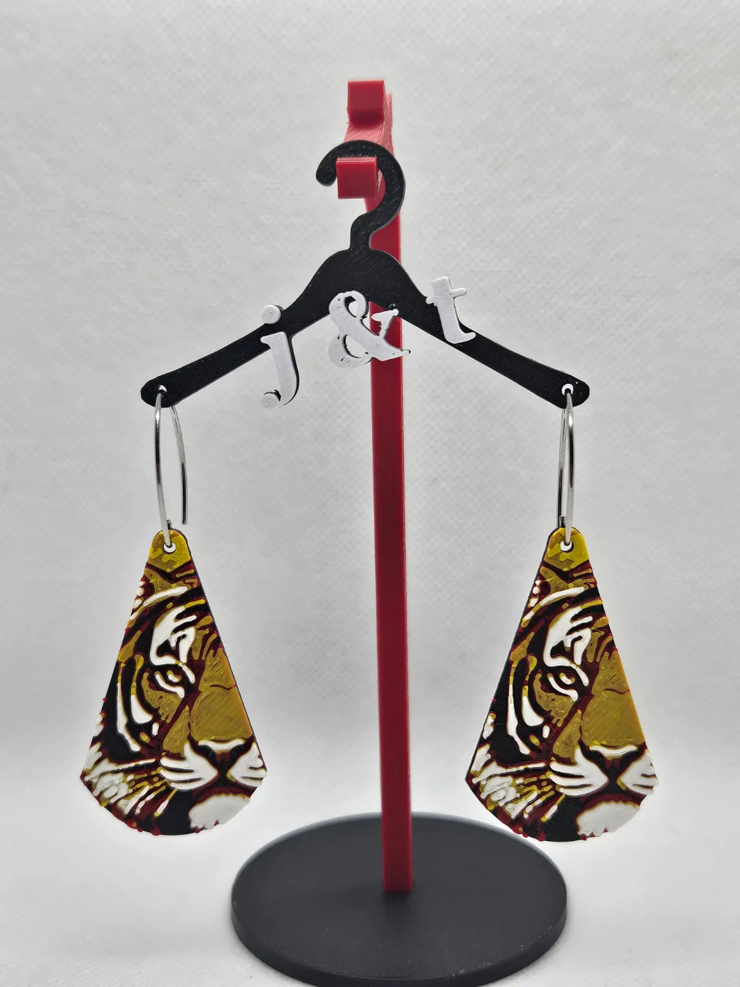 Tiger HF earrings view 2