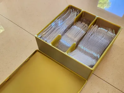 Plastic Utensil Holder/Server Container