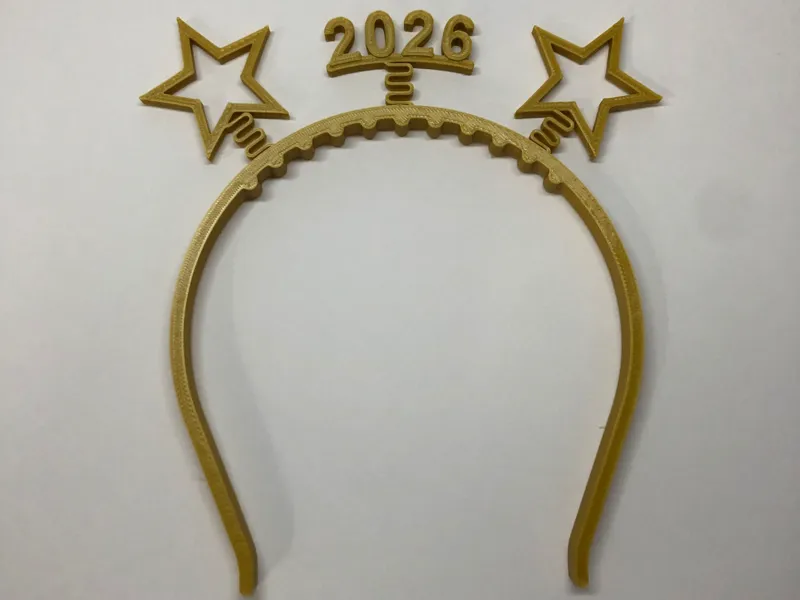 New Year 2026 Wobble Headband