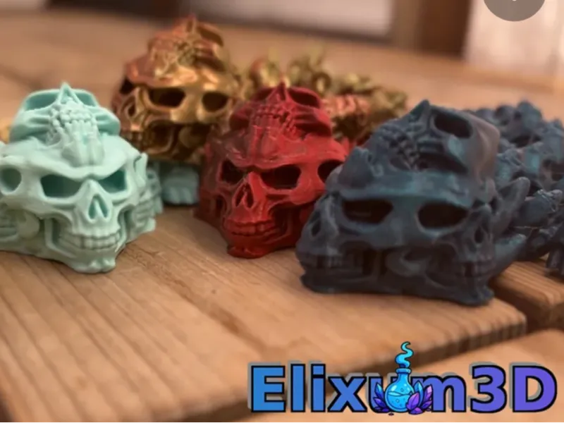 Dragon demon skull articulated
