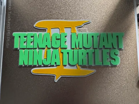 Letrero o emblema decorativo: TMNT III Logo — referencia de MakerWorld