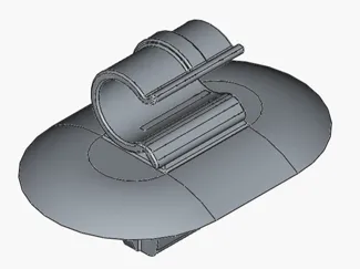 Peugeot bonnet rod clip