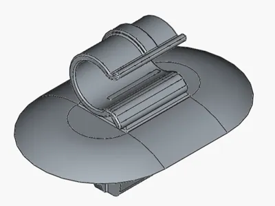 Peugeot bonnet rod clip
