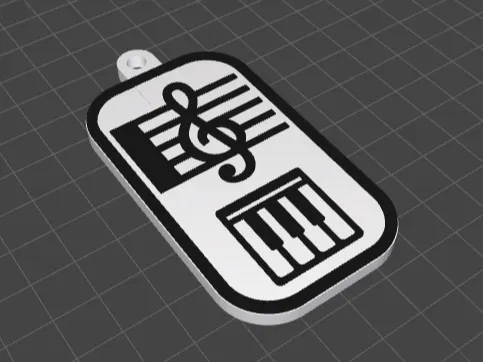 treble clef keychain