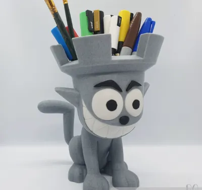 Castle Cat Pen Holder Model