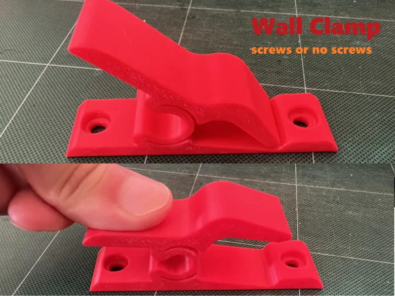 Wall Clamp print in place w/wo screws