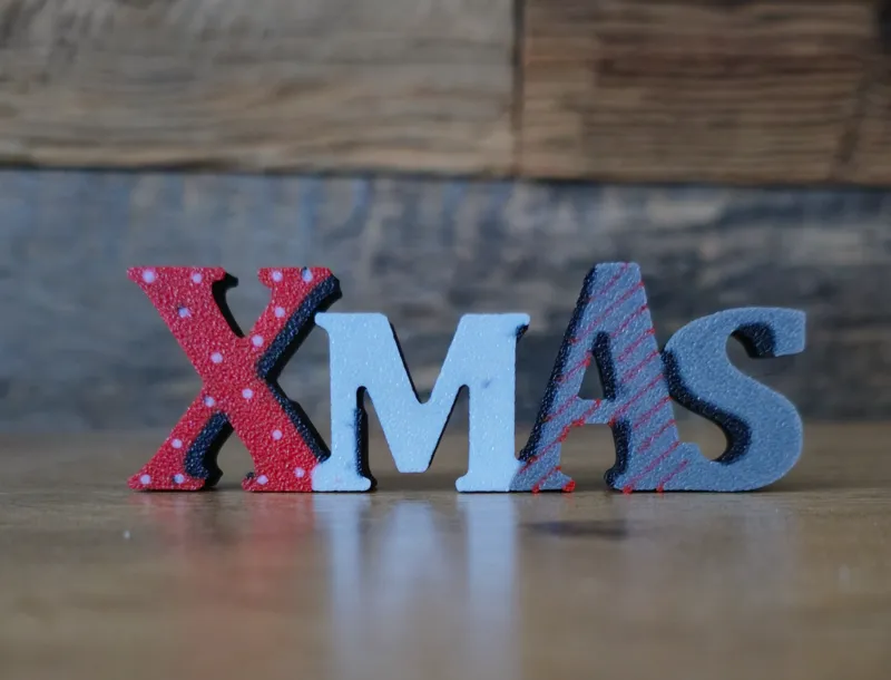 Christmas Xmas simple text decoration