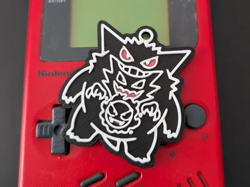 Ghost Pokemon Keychain - Gastly Haunter Gengar