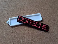 Porsche Schlüsselanhänger ohne AMS (Zweiteilig)